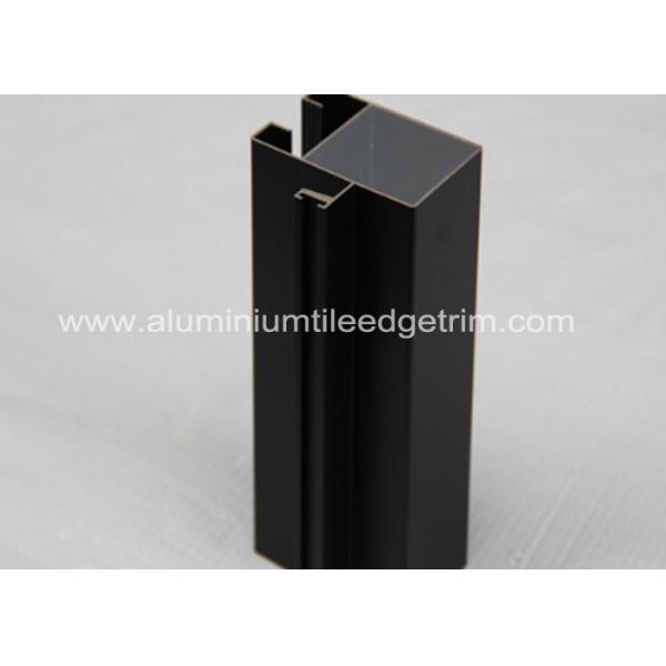 Black Anodised Aluminium Window Profiles Frames , Aluminum Window Extrusion Profiles