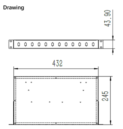 1U 19-дюймовая фиксированная оптоволоконная патч-панель с полной нагрузкой