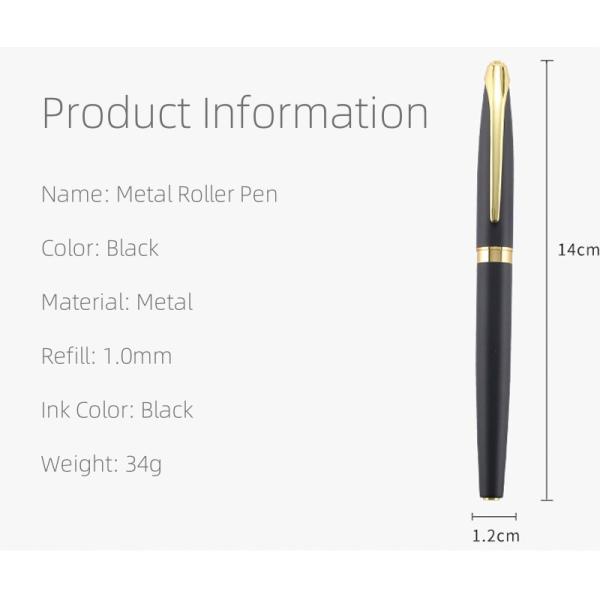 Metal Business Signature Pen Print Logo Roller Pen For Meeting Office