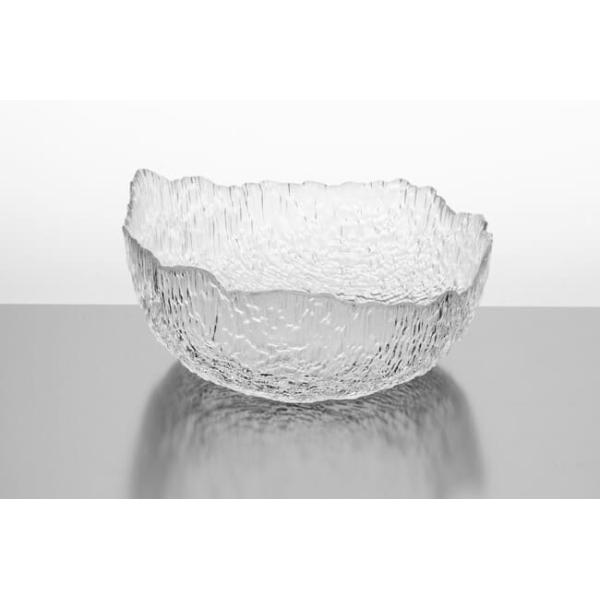 Irregular Crystal Clear Glass Serving Bowls 32 oz Extra Large Salad Mixing Bowl