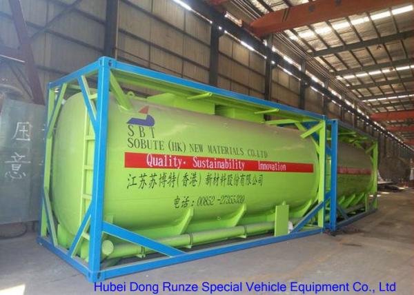 Fluoboric Acid Transport Tank Container 20FT , ISO Bulk Container For Shipping