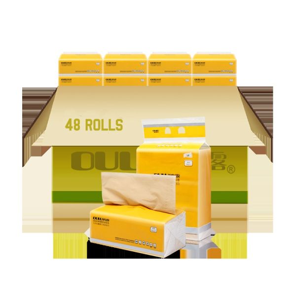 Hot Selling Eco Friendly Tissue 2-4 Ply Unbleached Custom logo Facial Tissue Paper