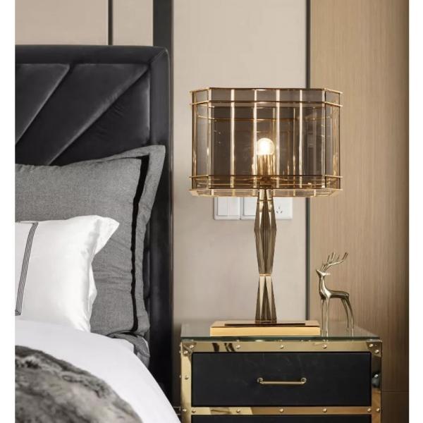 Postmodern Bedroom Light Luxury Table Lamp Nordic Living Room Simple Creative Glass Table Light