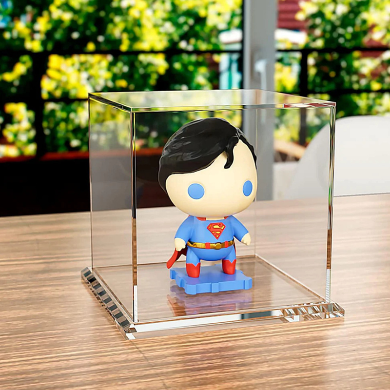 Transparent 3MM Plexiglass Display Case Showcase Box For Figurine Collections