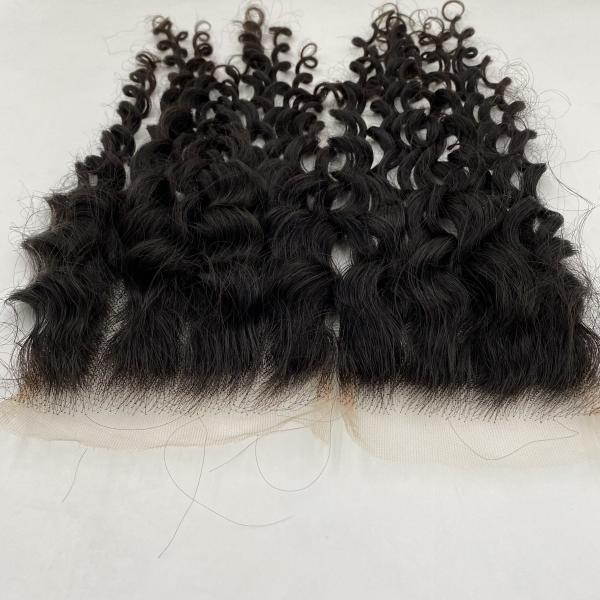 Italy Curly 5x5 HD Lace Frontal 10A Brazilian Frontal Closure Human Hair 100% Unprocessed Virgin Ear to Ear Lace Frontal Human Hair Pre Plucked with Baby Hair 150% natural color