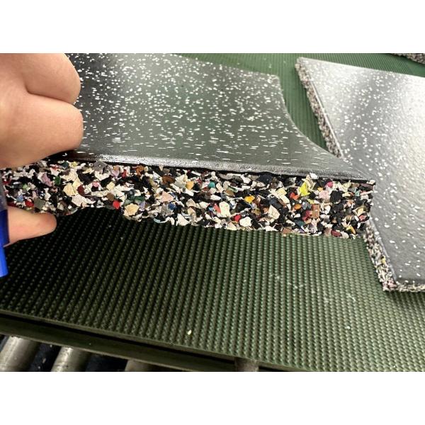 3/4 Inch Athletic Rubber Flooring Tiles for Home and Commercial Gym Weight Zone