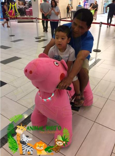 Hansel children motorized plush riding animals electronic rider toy bike