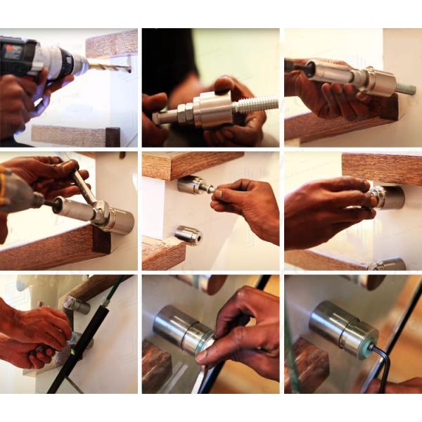 Entretoises réglables en acier inoxydable pour fixation, montage mural, balustrade en verre, raccords d'entretoise