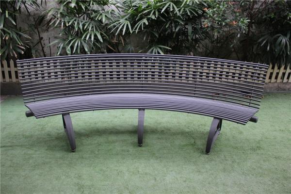 Custom Curved Outdoor Metal Benches For Bus Stop Park Street
