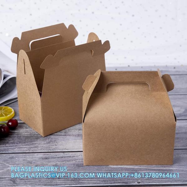 Brown Goodies Boxes Dessert/ Treat/ Gable/ Kraft Party Favor Boxes, Popcorn,Toys,Baby Showers,Birthday