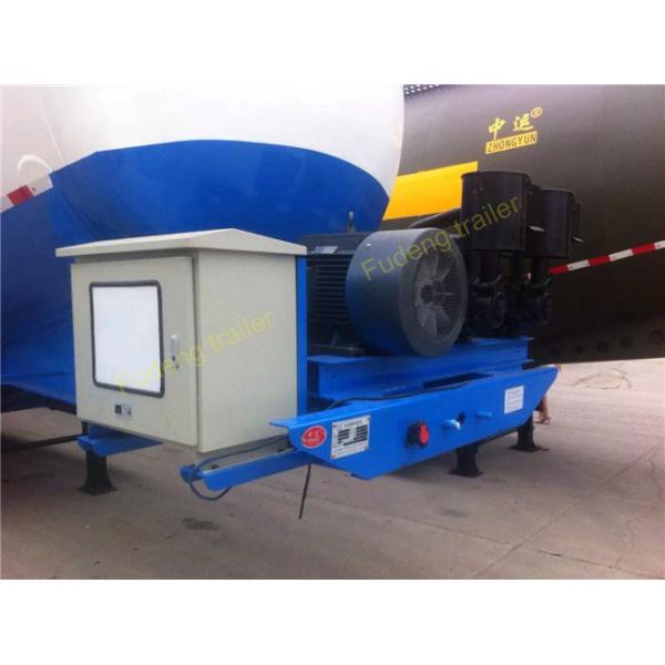 Tri - Axle Bulk Cement Tanker Trailer With Air Compressor Q235 Steel Tanker Body