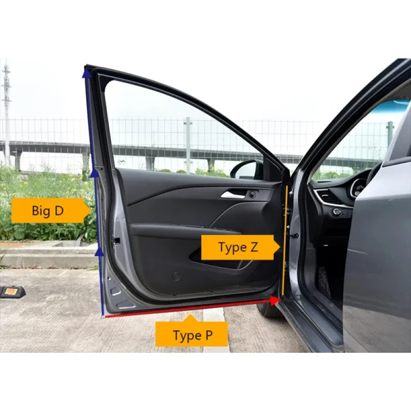 Strong Adhesive EPDM Foam Rubber Door Seal Strip P Z D B Shape Weather Stripping Cars Self-Adhesive Door Weather Cutting Welding