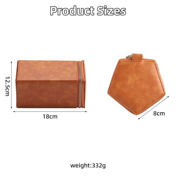 Pentagonal Personalised Glasses Case Leather 5 Slots Leather Eyeglass Pouch OEM Logo