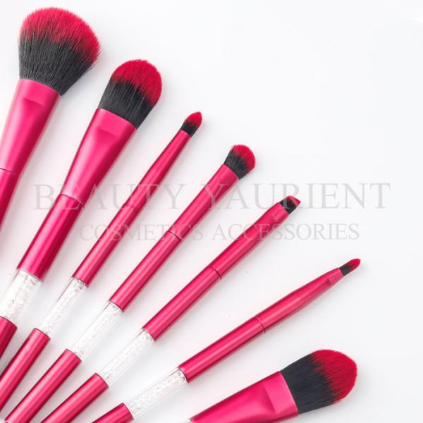 Luxurious 9 Piece Makeup Brush Set  Diamond Decoration Full Face Brush Set