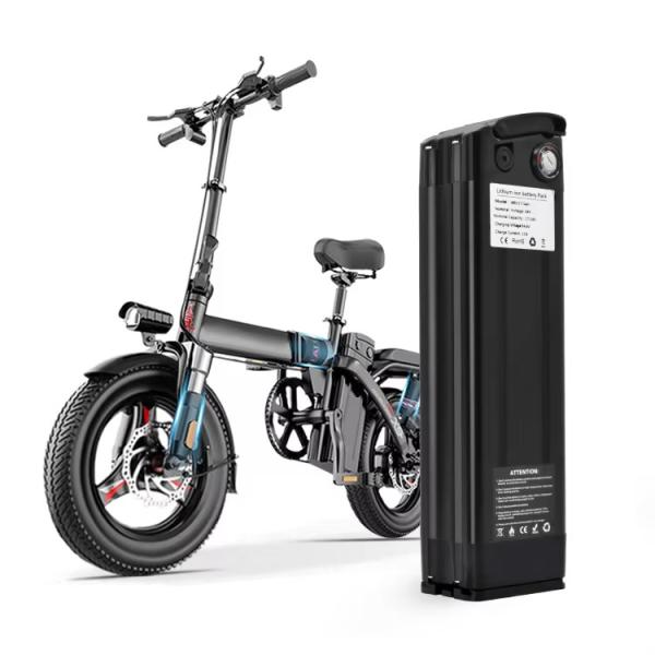 36V 24 Volt 10Ah 10.4Ah Electric Bicycle Battery Pack Lithium Ion Silver Fish