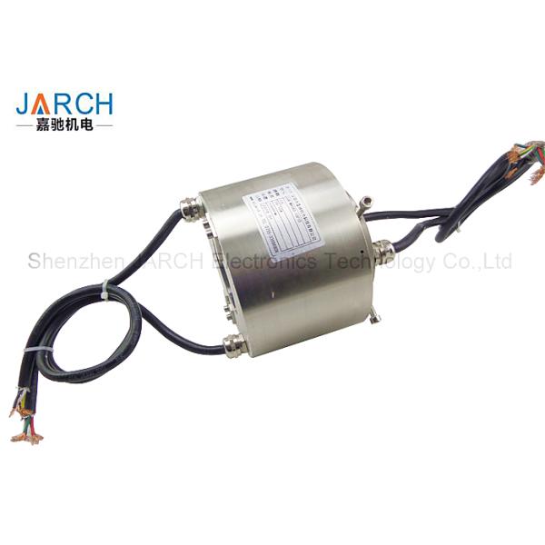 ID 60mm Waterproof Slip Ring S304 Stainless Steel Shaft Mounted 10 Circuits