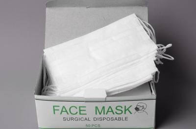 Non Woven Disposable Face Mask 3 Ply Non Sterile With Earloop And Ties