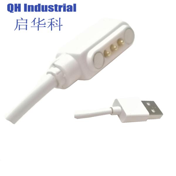 3Pin Switzerland Magnetic Pogo Pin Charger Cable Connector 12V1A For Smart Bracelet