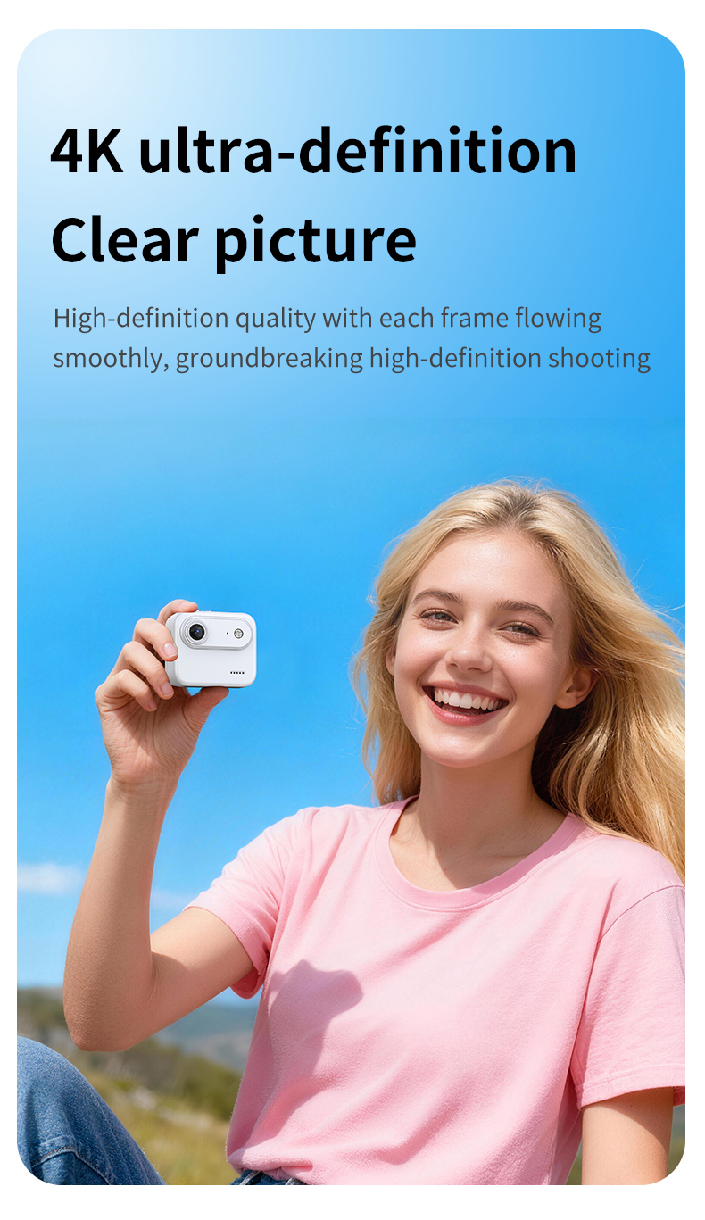 Hot Selling 1080P Vlog Action Camera Dual Screen 120 Wide Angle 128G Built-in Memory for Outdoor Diving Exclusive to USA
