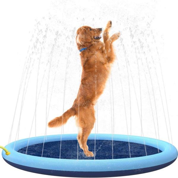 Tapis de jeu aquatique pour chien en PVC, pliable, pour extérieur
