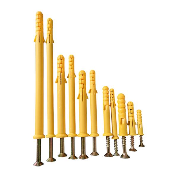 Winged Plastic Wall Screw Anchors , Plastic Masonry Wall Anchors For Concrete