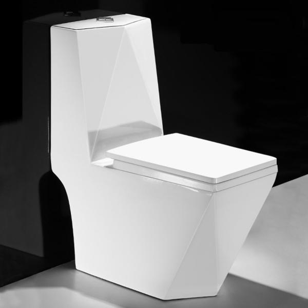 Sanitary Ware White Bathroom Ceramic Toilet Bowl Diamond Shape Floor Mounted Washdown One Piece Wc Toilets