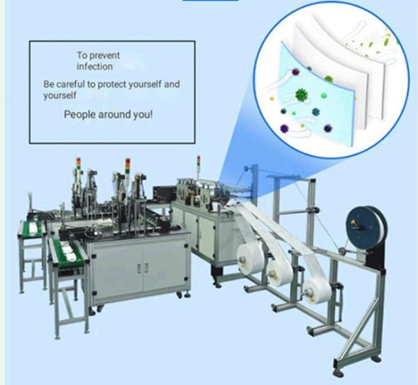 220V Face Mask Production Line , Disposable Face Mask Manufacturing Machine