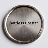 Antique Silver Brushed Bottle Coaster Elegant Protection For Bottles