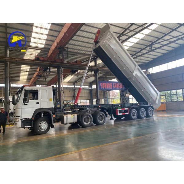 Stone Function 3 Axles 4 Axles Tipper Semi Trailer for Transportation Tire Number 12
