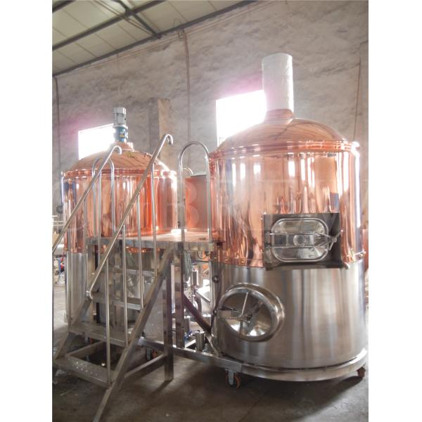 Microbrewing equipment with mash tun heated by steam with capacity 1000L/batch