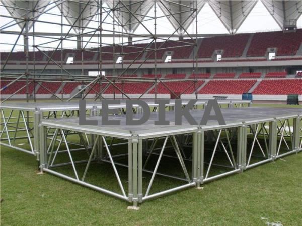Portable Aluminum Stage Plattorm Simple Assemble Stage Adjustable Basement