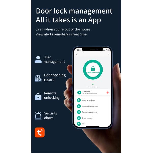 Ручка смарт-дверный замок 6068mortise отпечаток пальцев камера замок