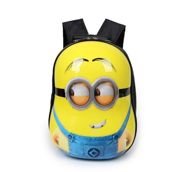 Cute cartoon eggshell little yellow People Children backpack schoolbag boys and girls primary school children