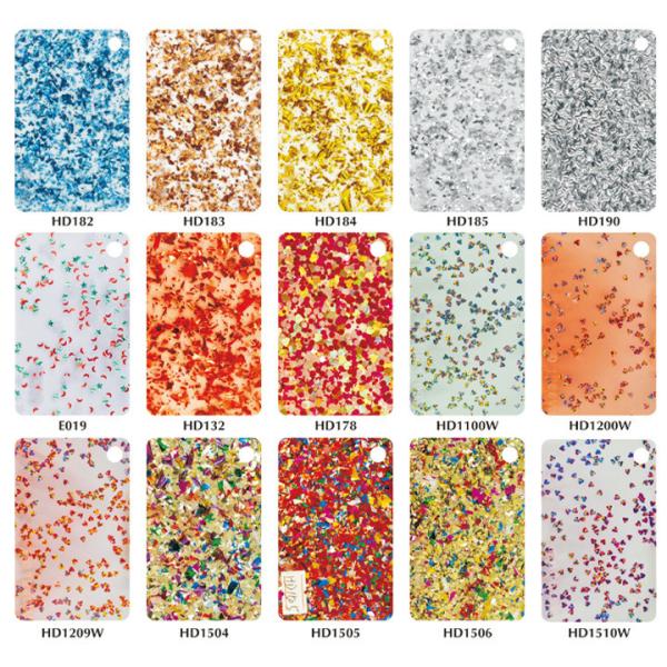 ISO9001 Color Red Silver Glitter Acrylic Sheet Golden 2mm Custom