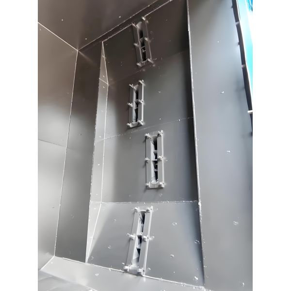 PLC Control Spinner Hanger Shot Blasting Machine with No Pit Structural Form and Overhead Tracks Hooks