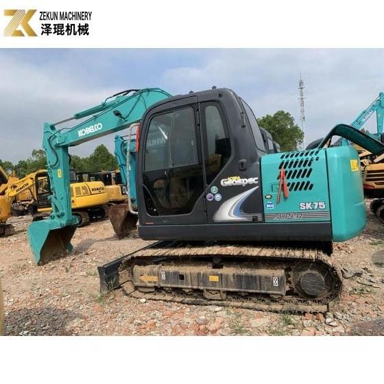 Mini Kobelco SK 75 SR UR Excavadora con pintura original y peso de la máquina 6850 KG