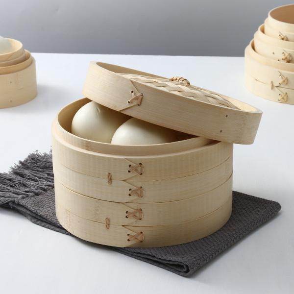 High Refreshment Wooden Cooking Utensils 15cm 26cm 30cm Bamboo Steamer Cover