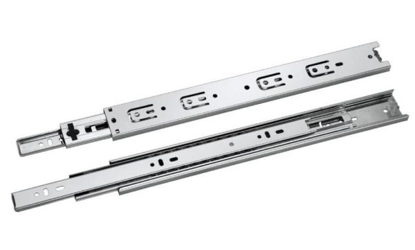 Iron Steel Ball Bearing Soft Close Drawer Slides , Cabinet Drawer Tracks