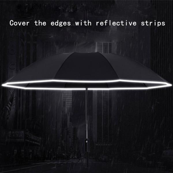 Tech Titanium Silver Coating Custom Fold Inverted Reverse Umbrella for Stylish Design