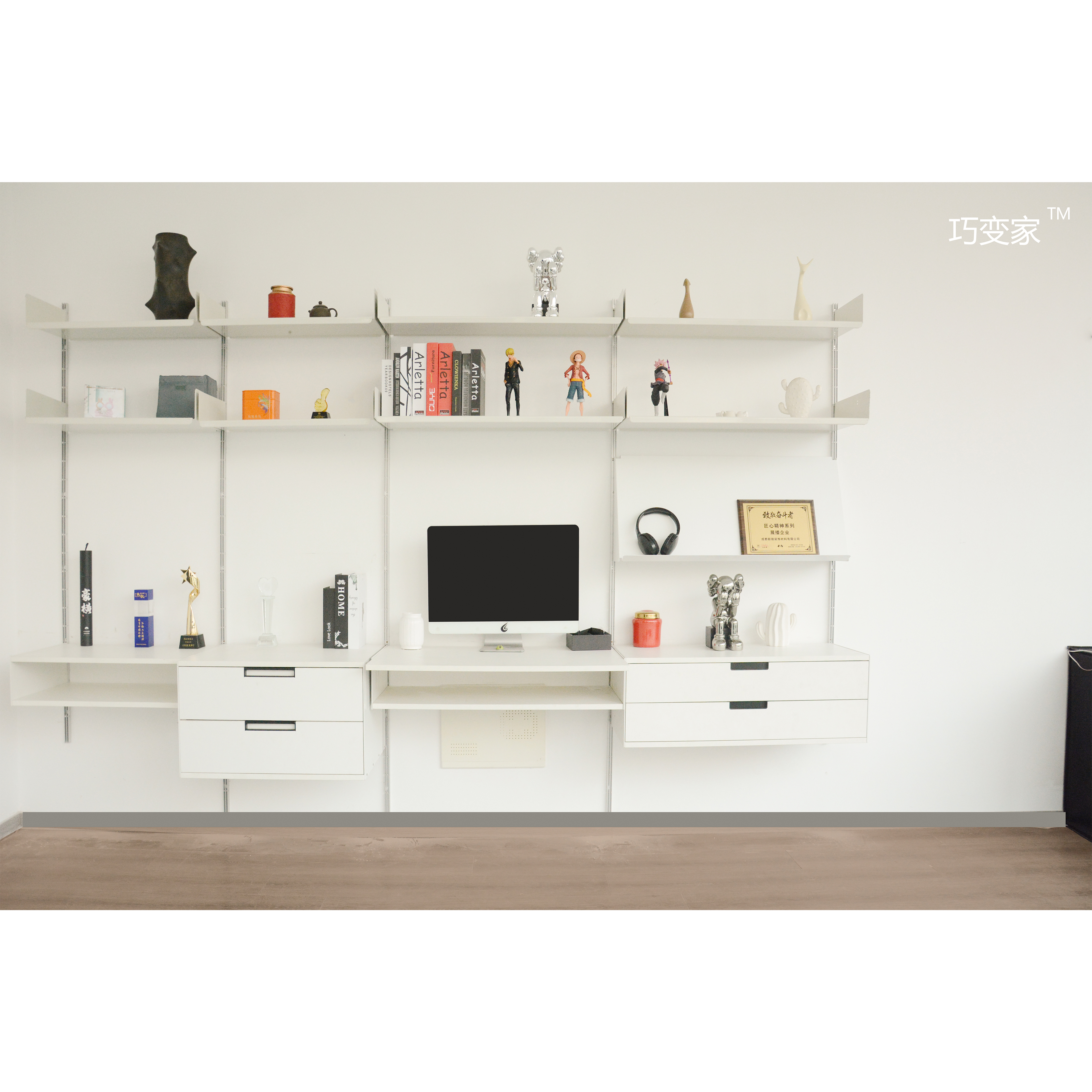 Metal Detachable Storage Rack Suitable for Assembling Living Room Multi-Room Use