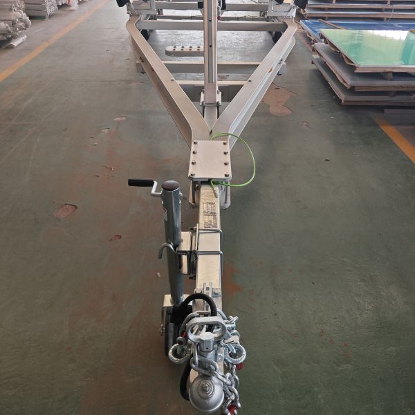 2 Inch Ball Hitch Lightweight Aluminium Boat Trailer with LED Waterproof Lights for Marine Use
