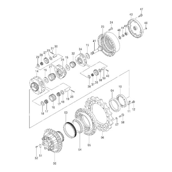 Эпицентр деятельности 1033164 экскаватора запасных частей экскаватора ZX330-3 Хитачи