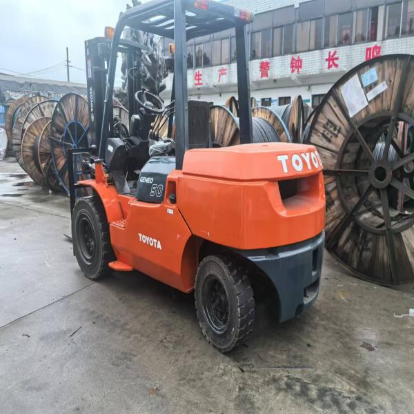Secondhand FD50 Toyota Diesel Forklift Dealer 5 Ton