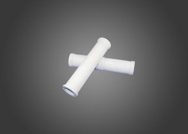 High Insulation Mullite Ceramic Tube Insulator , Bend Elbow 99.7 % Ceramic Products Manufacturing