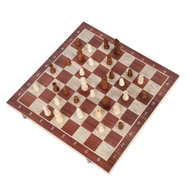 Un jeu de société d'échecs en bois amélioré, une pièce d'échecs artisanale et des emplacements de stockage pour enfants adultes