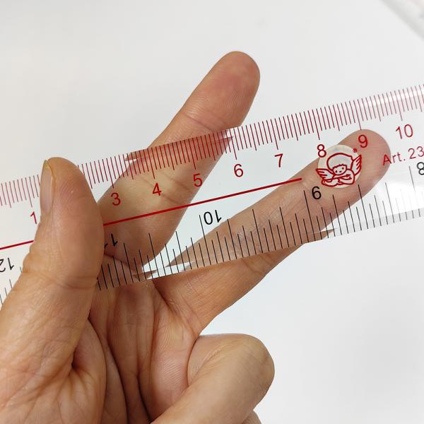 Règle droite antistatique en plastique transparent ESD de 30 cm