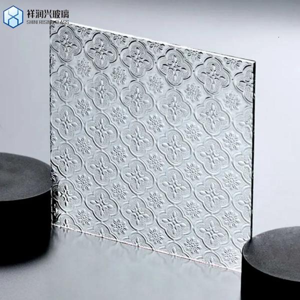 Shinerising 5mm 8mm 2100mmx2400mm Ultra Clear Moru Figured Glass for Chinese Furniture