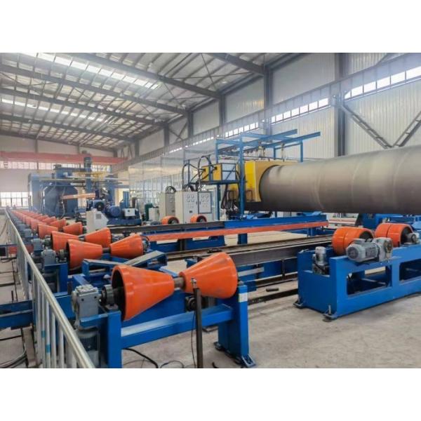 Steel Pipe Internal External FBE Powder Coating & Liquid Paint Spraying Line with Rust Removal