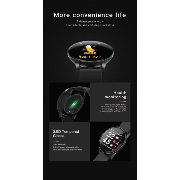 Хронограф отслежывателя сна браслета тренировки здоровья умного дозора T500 W8 V8 водоустойчивый