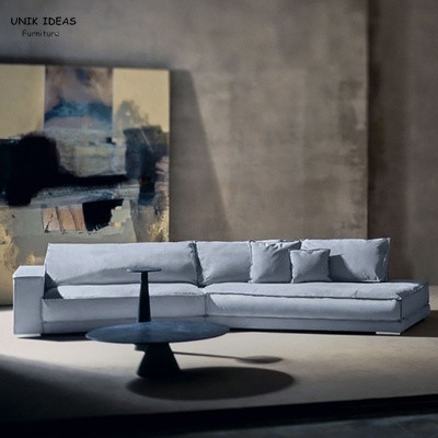 8 Ft 3 Person L Shaped Couch Comfy Fabric Modern Corner Sofa Living Room